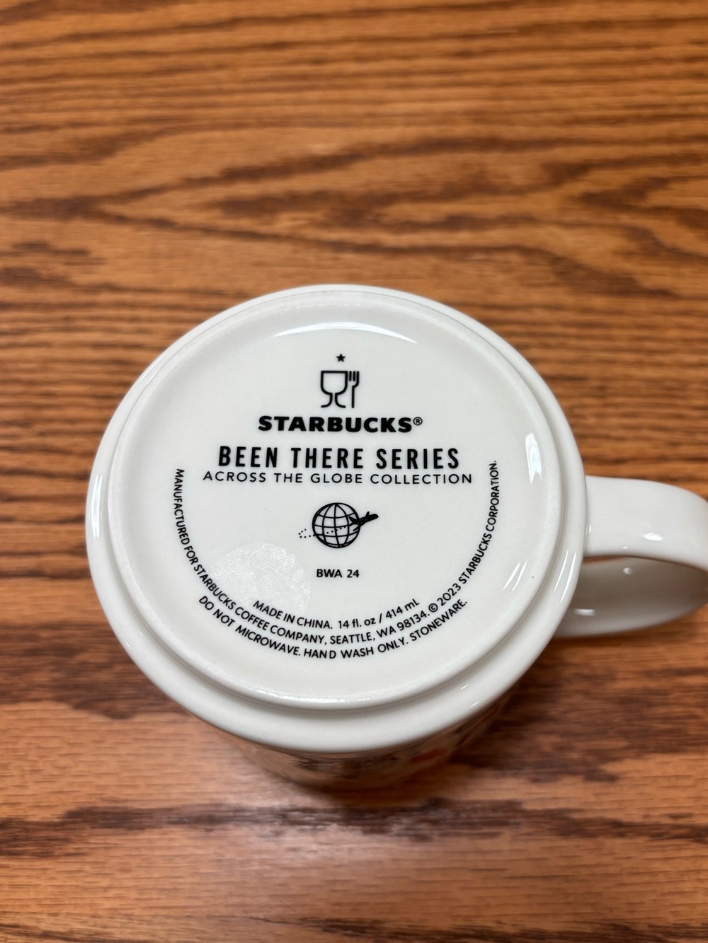 STARBUCKS China Been There Series 2023 Mug Red Gold City 14 oz New No Box - Picture 4 of 5